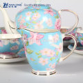 15pcs Blue Flower Painting Classic Coffee and Tea Set, Fine Ceramic Coffee Set fabriqués en Chine